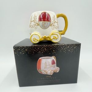 Disney PRINCESS Cinderella Coach Carriage Sculpted Coffee Mug Cup New